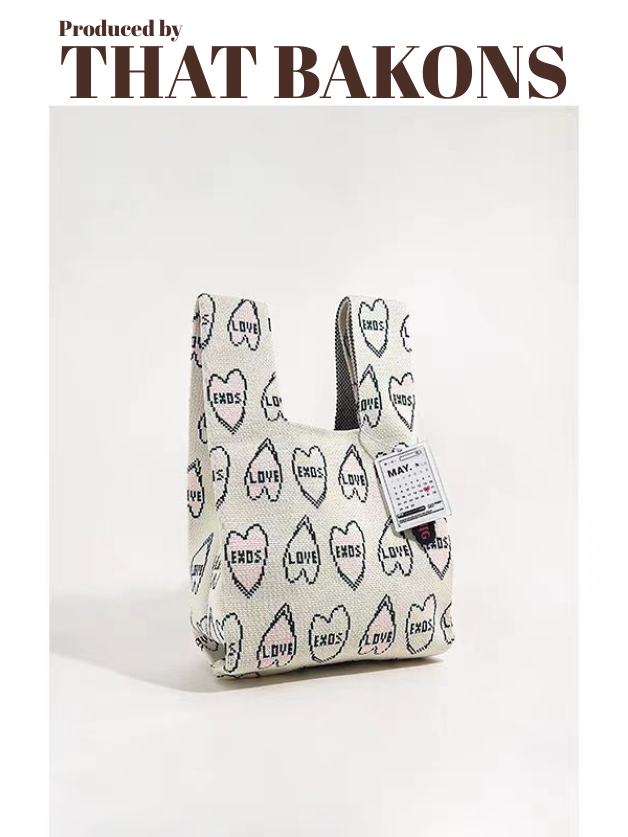 Whimsical Knit Tote Bag – Eco-Chic Style