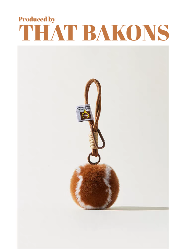Faux Fur Baseball Charm