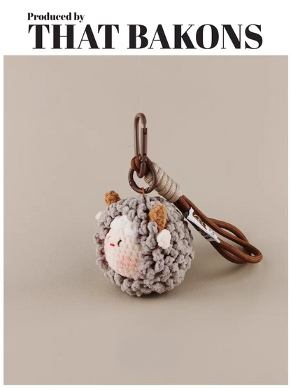 Fluffy Sheep Plush Keychain