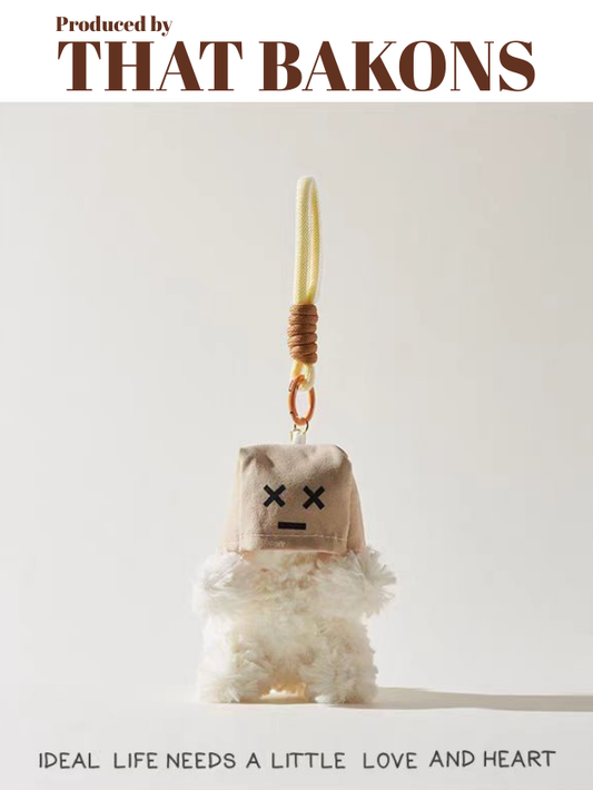 Shy Bear Plush Keychain