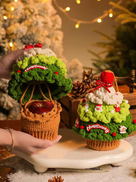 Cozy Crochet Christmas Apple Tree Bag