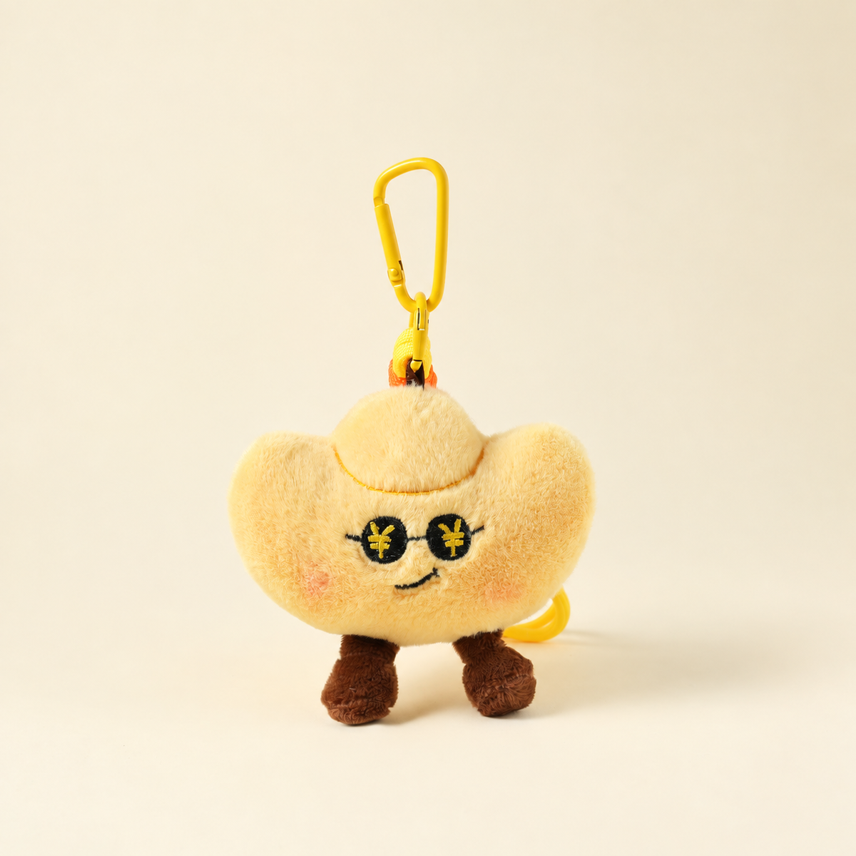 mini cord yellow plush bag charm
