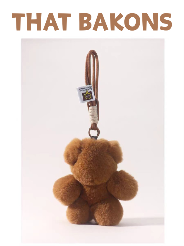 Plush Minimalistisk Brun Bjørn Charm