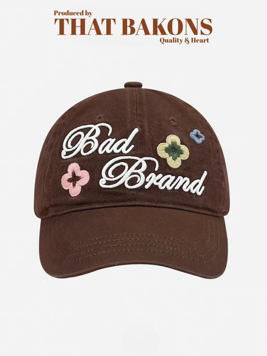 Floral Script Baseball Cap