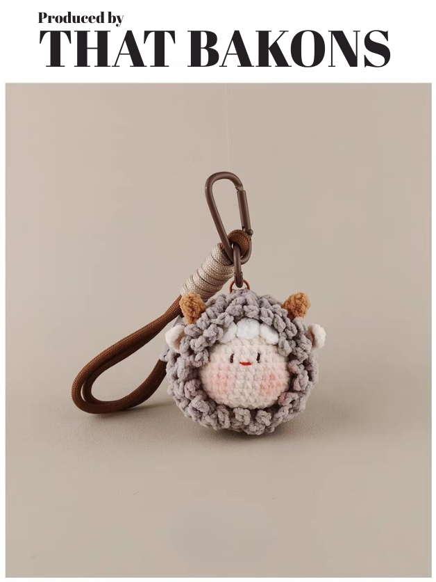 Fluffy Sheep Plush Keychain