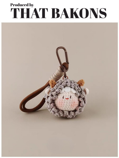 Fluffy Sheep Plush Keychain