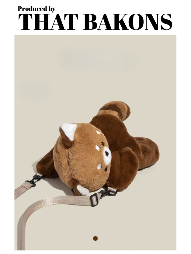 Kids’ Red Panda Plush Backpack