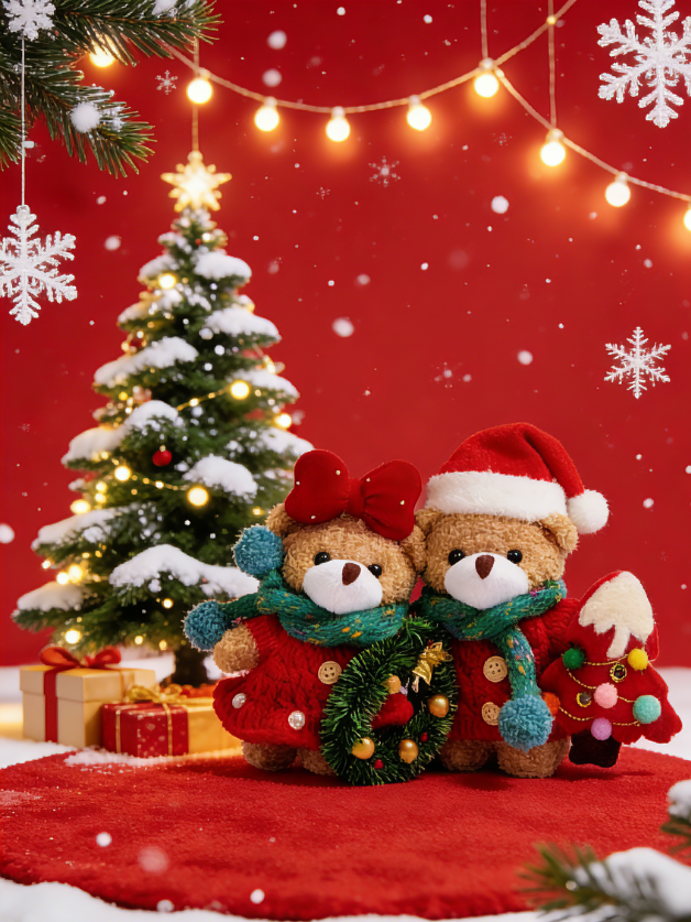 Christmas Couple Bear Charms