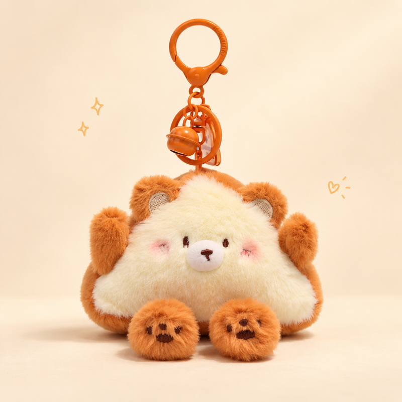 Bear Bread Plush Charm Series on a softly lit cream and pastel background.